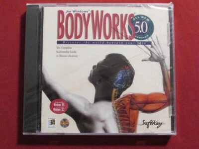 1995 BODY WORKS 5.0 NEW CD-ROM FOR WINDOWS TOUR THE HUMAN BODY ANATOMY SOFTKEY - Image 1 of 4