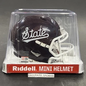 Mini Casco de Velocidad de los Bulldogs del Estado Mississippi Riddell NCAA Logotipo Guión ¡Nuevo! - Imagen 1 de 11