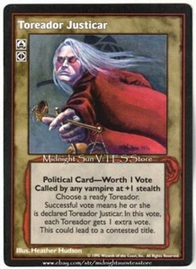 Toreador Justicar Vampire: The Eternal Struggle V:TES VTES Vampire CCG - Picture 1 of 1