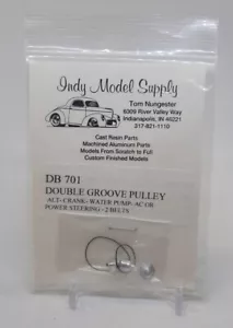๐ SET PULEGGIA DOPPIA SCANALATURA FORD/CHEVY 1:24 1:25 PARTE CROMATA ACCESSORIO MODELLO - Foto 1 di 6