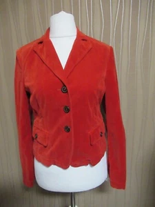 180 ST02 ST. EMILE Damen Samt Blazer Jacke ital. Gr. 42 DE 36 uni rot Samtblazer - Bild 1 von 4