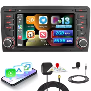 For Audi A3 8P 2003-2012 Carplay Android 13 Car Radio Stereo GPS Nav 2+64G S3 8P - Picture 1 of 15