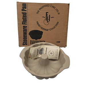 The Pampered Chef Family Heritage Collection gres 10" acanalado Bundt Pan 1440 - Imagen 1 de 5