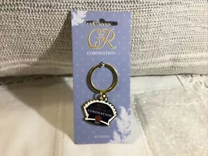 King Charles III CORONATION Gold Tone Souvenir Keychain Keyring 2023 NEW - Picture 1 of 15