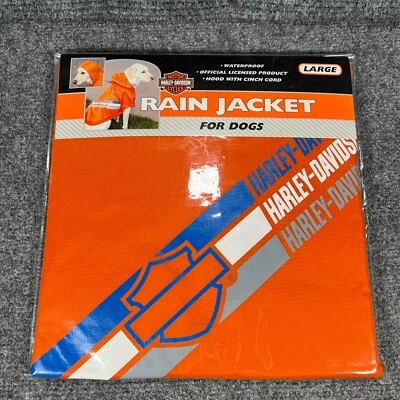 Chaqueta de Lluvia Harley Davidson para Perros Naranja Talla Grande Nylon Motocicletas Montar Foto 1 de 4