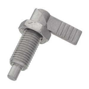 Lever Locking Indexing Spring Plunger M12 x 6mm Stainless Steel Pin Bolt Thread - Bild 1 von 6