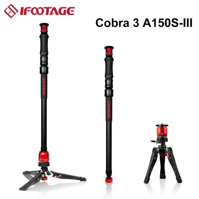 IFOOTAGE Cobra 3 Strike Monopod A150S-Ⅲ One-Touch Lifting Camera Video Monopod - Image 1 of 4