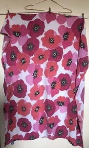 Bondi Beach Baby Cot Wrap Poppy Poppies 120x130cm Flower Red Cotton Tablecloth - Picture 1 of 9