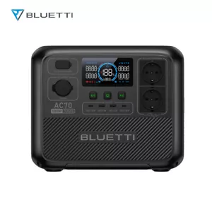 BLUETTI AC70 1000W Tragbare Powerstation 768Wh Solargenerator für Camping RV Van - Bild 1 von 13