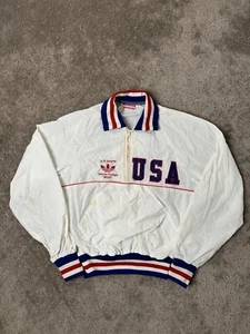 Vintage Mens Unisex Sun Dancer Adidas Olympics U.S. Sports Tennis 80s Size M - Picture 1 of 9