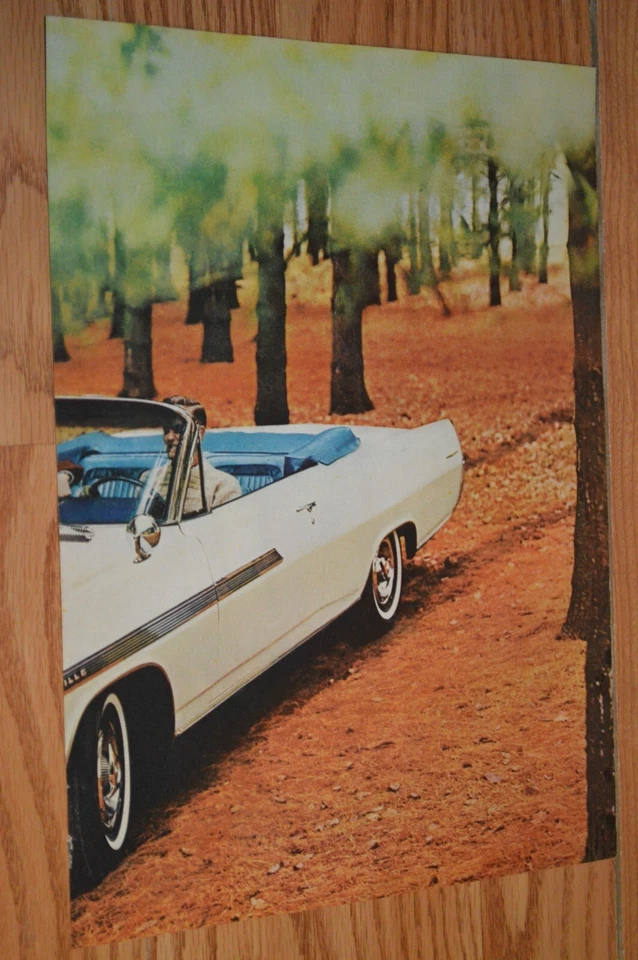 1963 PONTIAC BONNEVILLE CONVERTIBLE ORIGINAL VINTAGE ADVERTISEMENT AD 63 - Image 1 of 1