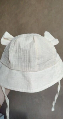 柔软婴儿水桶帽棉渔夫帽子男孩女孩孩子Summe纯色新品 — 第 1/4 张图片