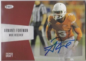 ARMANTI FOREMAN 2018 SAGE Premier Draft High RED AUTOGRAPH auto TEXAS - Picture 1 of 1