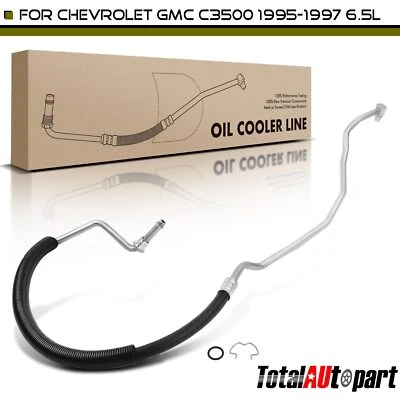 Línea de enfriador de aceite de salida del motor para Chevrolet GMC C3500HD 1995-1997 lado del pasajero Foto 1 de 4