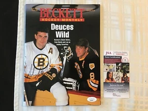REVISTA DE HOCKEY BECKETT FIRMADA POR ADAM OATES CERTIFICADO DE AUTENTICIDAD JSA AUTO BOSTON BRUINS - Imagen 1 de 2