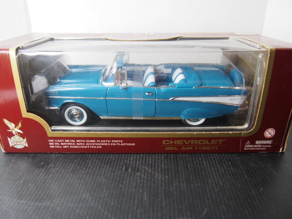 Yat Ming Road Tough 1957 Chevrolet Bel Air Convertible Red Diecast 1 18