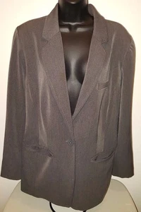 Ashley Stewart Womens Blazer Jacket Coat Size 14 Gray - Picture 1 of 5