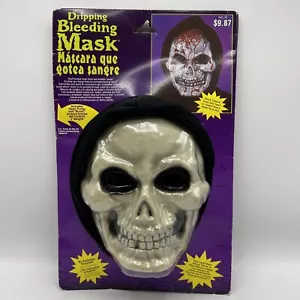 Fun World Dripping Bleeding Blood Skull Mask Heart Pump Halloween Vintage 90’s - Picture 1 of 3