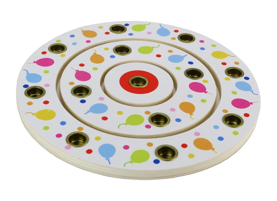 Kerzenkranz Luftballons aus Holz Geburtstagskranz für Kerzen Kerzenhalter - Bild 1 von 1