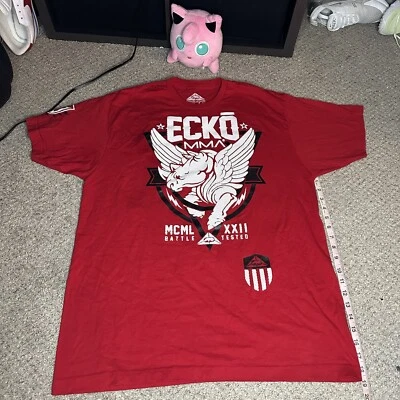 Ecko Unltd. Camiseta de manga corta roja gráfica probada en batalla de MMA para hombre talla XL Foto 1 de 3