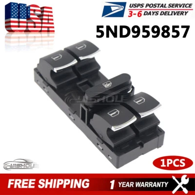 Master Power Window Switch Front LH Left Driver for VW Passat Tiguan Jetta Golf - Image 1 of 4