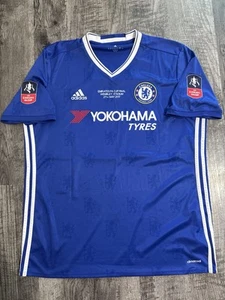 Eden Hazard Chelsea FC Jersey Adidas 2016/17 FA Cup Final Men’s Size XL AI7182 - Picture 1 of 7