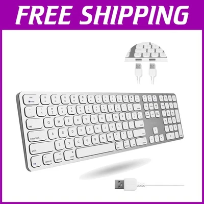 Stylish Wired Mac Keyboard with Numeric Keypad - Ideal for iMac & MacBook Pro - Image 1 of 4