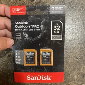 SANDISK (SDSDXWT-032G-AW6V2) OUTDOORS PRO SD 4K UHS-I CARD 32GB - Picture 1 of 2