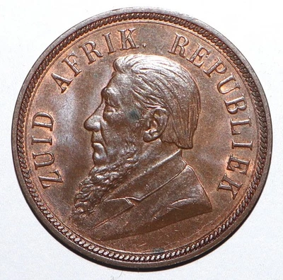 1898 South Africa Republic 1 Penny Red / Brown UNCIRCULATED (W260) - Image 1 of 2