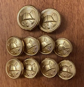 Polo Ralph Lauren Vintage Waterbury Gold Helmet Replacement Buttons Set of 10 - Picture 1 of 6