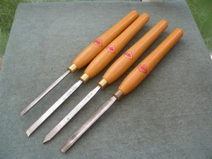 Set of Four Wood turning tools by Henry Taylor, Sheffield. Diamic. - Picture 1 of 4