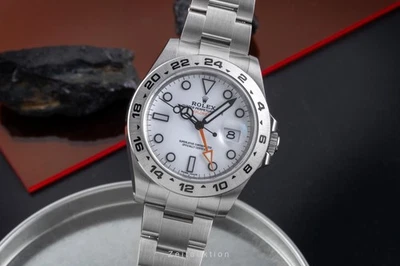 Rolex Explorer II White Dial Edelstahl Automatik Herrenuhr Ref. 216570 B&P 2020 - Bild 1 von 4