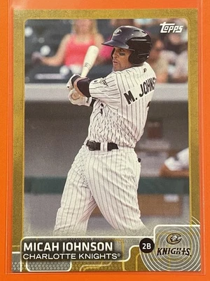 2015 Topps Pro debut Micah Johnson dorado/50 #137 béisbol Charlotte Knights Foto 1 de 3