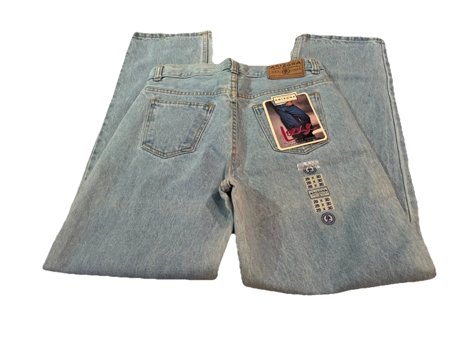 Pantalones de mezclilla Arizona vintage años 90 29x30 nuevos con etiquetas lavado claro pierna recta Foto 1 de 3