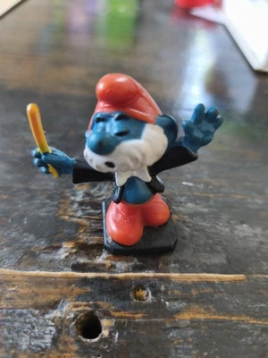 Peyo Bully Papa Schlumpf Dirigent - 20092 - Taktstock Conductor - Bild 1 von 3