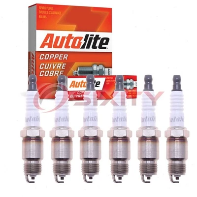 6 bujías Autolite núcleo de cobre para Chevrolet K2500 1989-1995 4,3 L V6 qd Foto 1 de 4