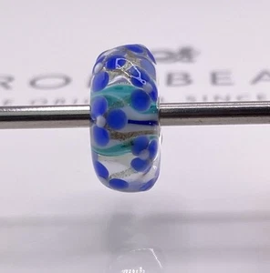 Trollbeads Jumbo Vidrio Cuentas Colgante Azul Verde Núcleo Plata Esterlina 925 - Imagen 1 de 4