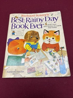 Richard Scary’s Best Rainy Day Book Ever Coloring Activity Book 1974 - Image 1 of 4