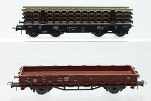 H0 Roco DB Niederbordwagen Schwerlastwagen mit Ladung Güterwagen DC Konvolut N97 - Picture 1 of 2