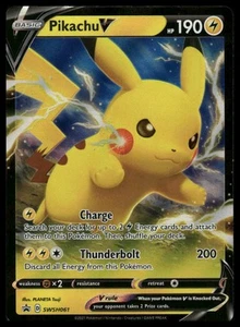 SWSH: Sword & Shield Promo Cards #SWSH061 Pikachu V - Picture 1 of 2