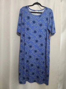 Lularoe Julia Kleid - blau & gelb Muster - Damengröße 3XL - Bild 1 von 4