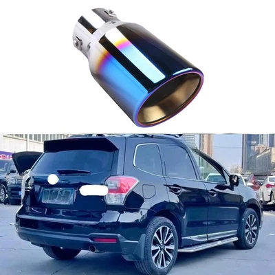 Car Exhaust Pipe Rear Tip Tail Throat Muffler Stainless For Subaru Forester Foto 1 de 4
