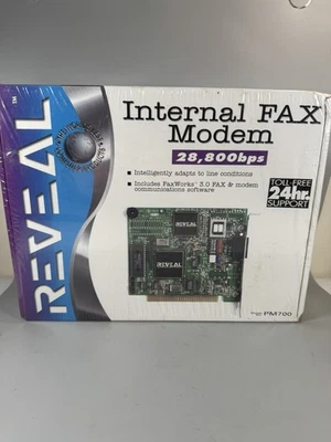 New REVEAL PM700 Internal 28.8Kbps Fax Modem ISA - Sealed Vintage Box - Image 1 of 4