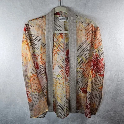 Cárdigan Chicos Seda Mujer Talla 2 (US 12) Multicolor Floral 100% Seda Abierto Foto 1 de 4