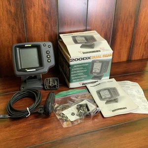 Hummingbird 200DX Fish Finder Head Unit Transducer NO POWER CORD UNTESTED - Picture 1 of 9