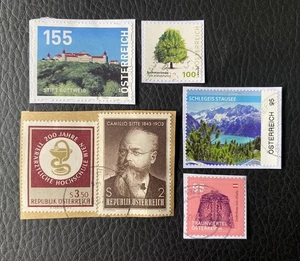 Lot von 6 Briefmarken Österreich verschiedene Jahre - noch auf Frag Briefmarken - M91 - Bild 1 von 1