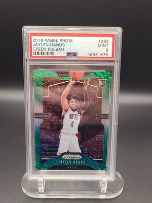 Panini Prizm Green Pulsar Prizm 2019-20/25 Jaylen Hands #293 Rookie RC PSA 9 Foto 1 de 2