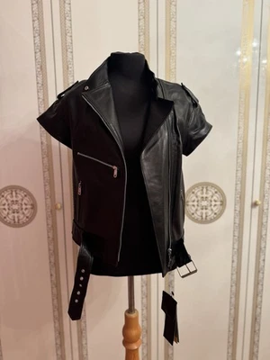 Women's sleeveless vest made of genuine leather, size 48/2XL - Image 1 of 4