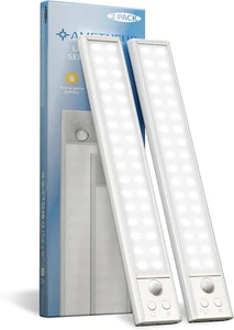 10Inch under Cabinet Lights, Motion Sensor Light Indoor, Wireless Closet Lights, - Picture 1 of 12