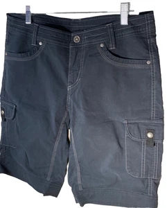 Kuhl Shorts Womens Size 10 Black Bermuda Cargo Stretch Hiking Utility Outdoor - Picture 1 of 4